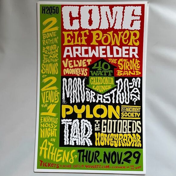 Set of 4 Concert Posters – H2050 Weekend – Man or Astro-man? Tar, 86, Come, etc. - Picture 2 of 5
